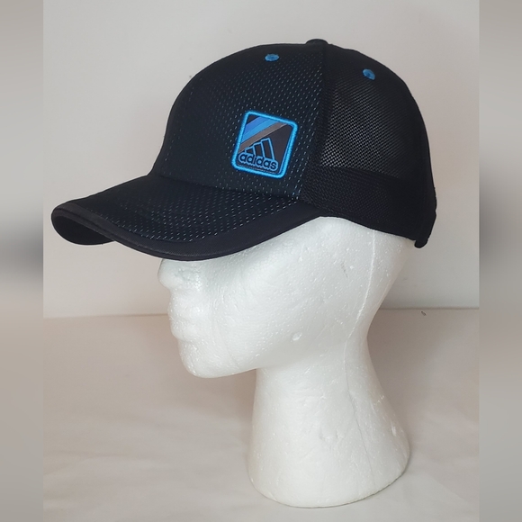 adidas Other - Adidas OS Black and Blue Cap With Adjustable Fit Strapback